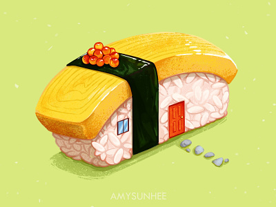 Sushi home 02 design food and drink food illustration illustration nigiri sushi