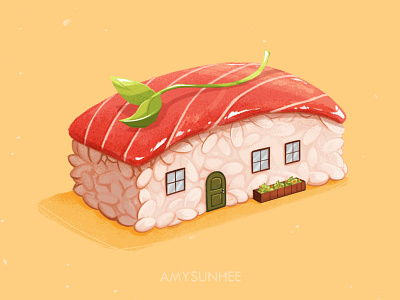 Sushi home 03 design food and drink food illustration illustration sushi tuna nigiri
