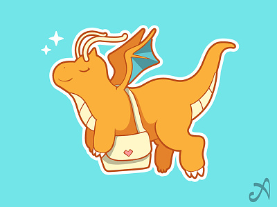 Poké Logos: Dragonite Mail Delivery dragonite logo mail poke pokemon
