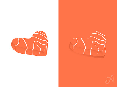 Sashimi Love design food heart icon love sashimi sushi vector