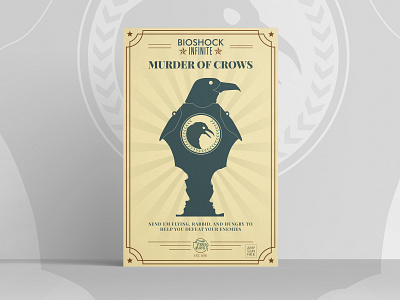 Murder of Crows poster bioshock crows infinite poster print vector video games