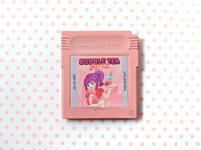 Bubble Tea Blitz bubble tea cute design gameboy kawaii label packaging video games