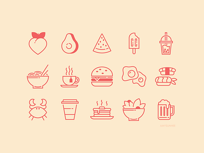 Food Icons design food icon set iconography icons vector