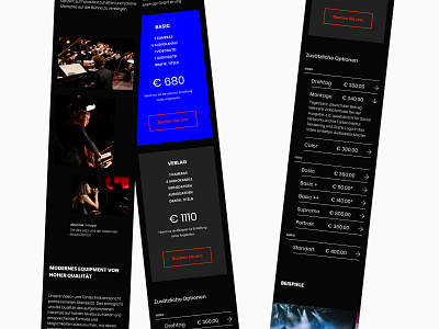 Fuchsauge mobile adobe xd black landingpage layout minimal mobile price ui ux video web