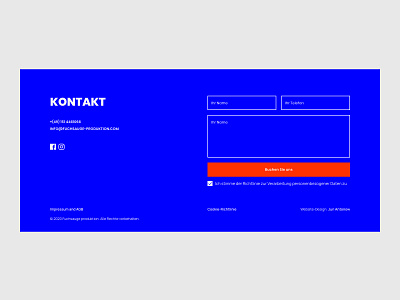 Footer design. Fuchsauge. adobe xd button contact design footer form input landingpage minimal ui ux web