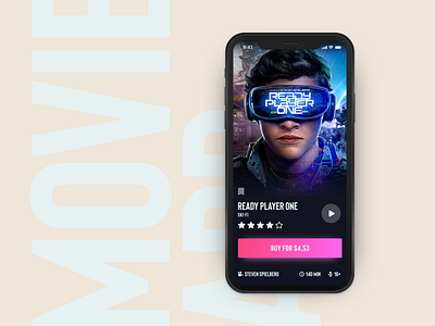 Daily UI #003/100 dailui daily challange movie movie app product page ui ux xd