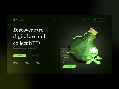 NFT Website Landing Page Concept