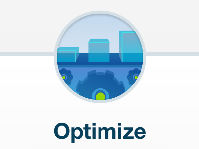 Optimize blue green icon illustration transparent