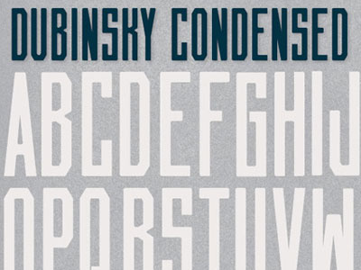 Dubinsky Condensed condensed font type typeface