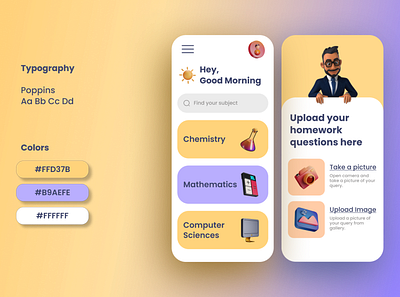 Mobile App - Homework Helpers 3d animation app app design behance design dribbble graphic design homework illustration linkedin mobile app mobile app design research ui ux ux design ux research