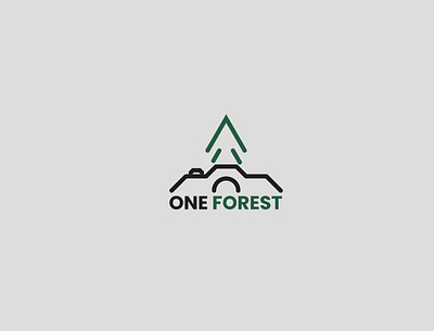 One Forest aesthetic branding design forest graphic design logo logotype marketing mascot one wordmark