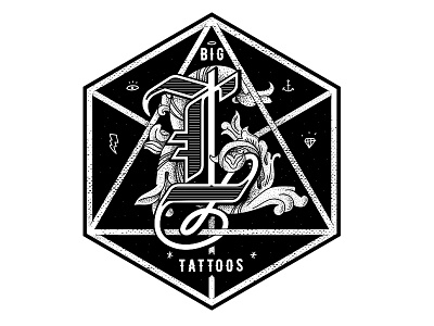 Big L Tattoo Logo Design