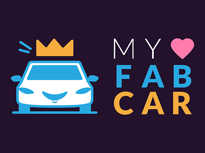 MyFabCar logo automotive car design illustration logo