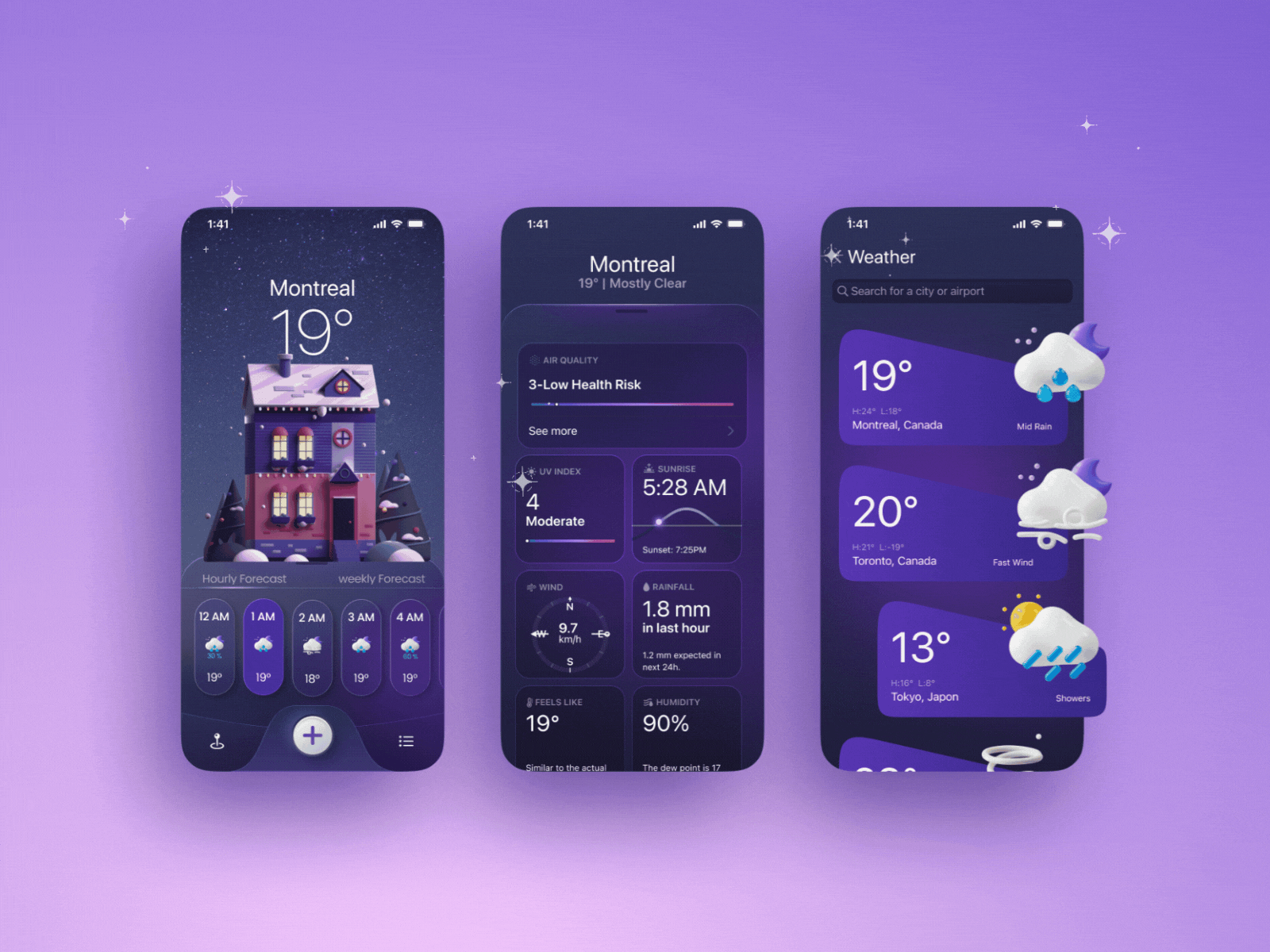 Simplicity at its Best: Modern Minimalist Weather App UI
