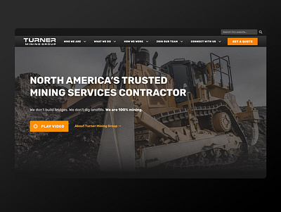 TMG Homepage construction construction company construction website design masculine mining ux ux ui web web design wordpress