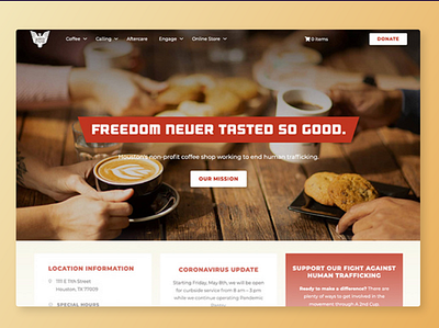 A 2nd Cup Website advocacy coffee coffeeshop cream design ecommerce food non profit nonprofit red retail web web design webdesign wordpress