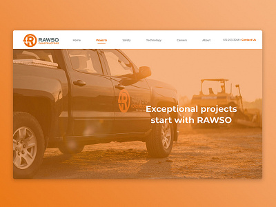 Website: Rawso Constructors ux ui web design website banner wordpress