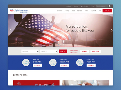 Website: SafeAmerica Credit Union design ux ux ui web web design wordpress