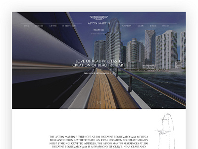 Web Design Aston Martin Residences digital design ui ux uxui web web design