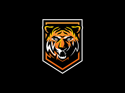 Tiger Head animal badge character esport esportlogo head illustration logo mascot roar shield team tiger tiger head tiger logo vector