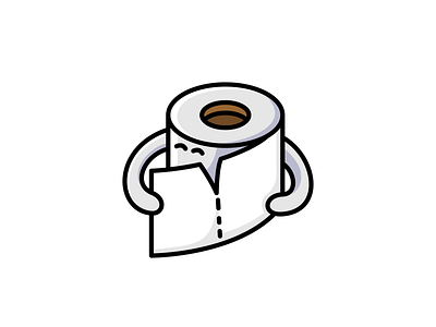 Toilet Paper character cute icon logo rare item roll tissue toilet toiletpaper vector wc