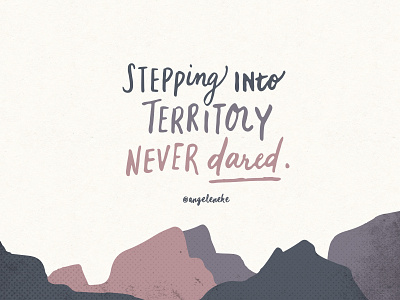 Hand Lettering - Stepping into territory never dared aries astrology calligraphy design graphic design grundge halftone handlettering illustration instagram lettering minimal retro vector zodiac