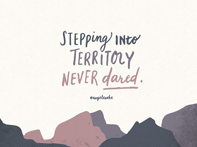 Hand Lettering - Stepping into territory never dared