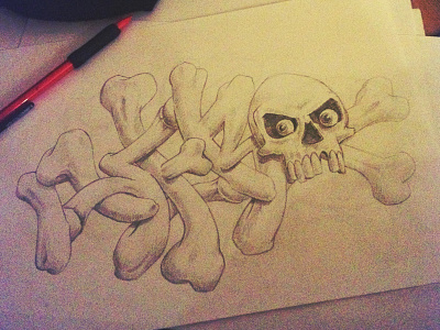 I got a boner... graffiti sketch