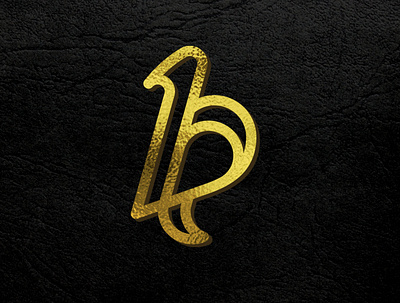 B E Logomark design gold initial logo logo mark