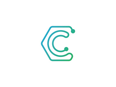 Connect C c connect letter logo mark