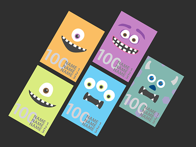 Monsters Inc. Posters disney graphic design illustration monsters monsters inc pixar vector graphics