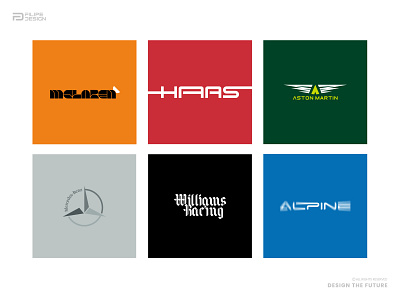 F1 Logos from another perspective | Logo design colorfull crazy design formula 1 funny graphic design illustration logo vetor