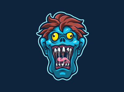 Zombie vector illustration brand branding cartoon illustration logo mascot vector