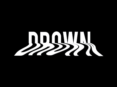 Drown design type typography word words