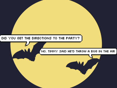 Bats On Their Way To a Party