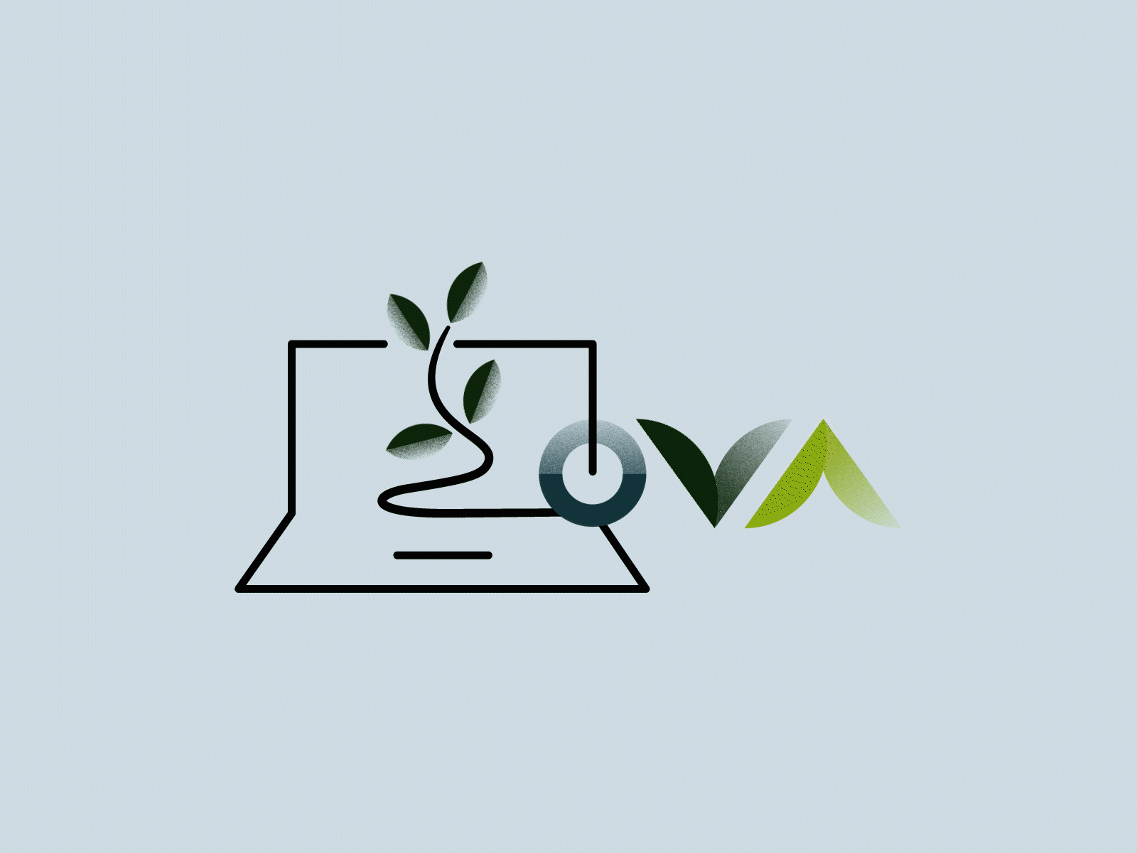 Only Video Agency animation computer gif icon illustration introduction logo motion nature plant seedling video