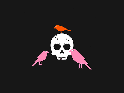 Skully animation arrow crow design gif halloween illustration loop motion skull snake vector