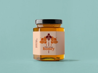 Willow Cottage Honey animation bee branding design flower honey honeycomb illustration logo logo design motion packaging