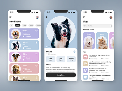 Animal Shelter mobile app