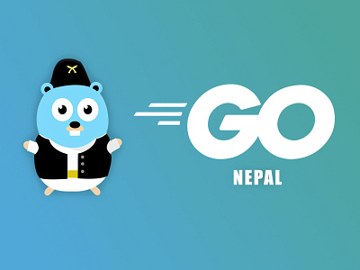 Golang Mascot for Nepal go golang golangkathmandu golangnepal google gopher nepal