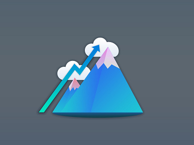 Growth Mindset gradient growth growth curve growth logo mountains