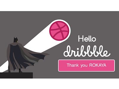 Hello dribbble batman batsignal gratitude hello hello dribbble thanks