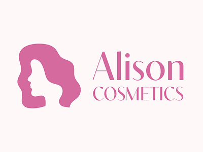 Alison Cosmetics Logo Design 01 branding challenge cosmetics daily design graphic design illustration logo logocore vector