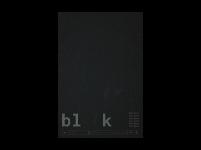 014 - BLK1 branding design icon illustration logo minimal poster type typography vector