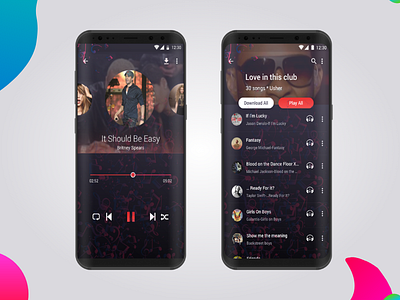 iMusic store android app mobile ui design music radio