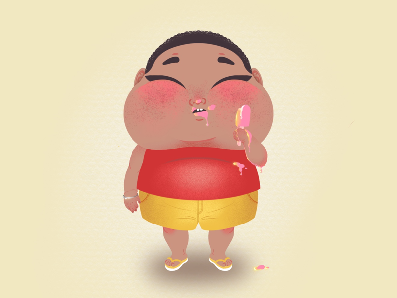 Indian version of Shinchan cartoon character character art character design digital art digital illustration dribbble graphic design illustration indian japanese japanese cartoon procreate shinchan