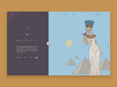 Dribble Nefertiti flat design flatdesign graphic design history illustration ui uiux ux webdesign