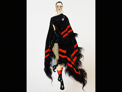 Alexander Mcqueen A/W 18 adobe photoshop cc advertise art character design fashion fashion brand fashion branding fashion illustration fashion illustrator high end illustraor illustration mixed media