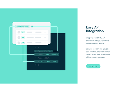 Scooter Fleet Management – API backend design infographic minimal play scooter service