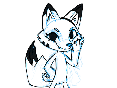 WIP - Flurry the Fox! character design concept fox illustraion mascot sketchbook pro twitch work in progress